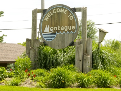 Welcome to Montague sign - Montague, Michigan