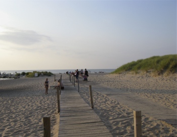 Beach boardwalk - New Buffalo, Michigan