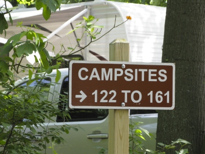 Campsites sign