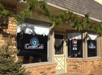 Front of CJ 's Corner Cafe in Glenn, Michigan